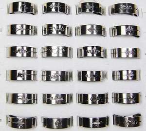 New wholesale jewelry lots 50pcs fashion stainless steel rings free 