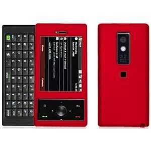  NEW RUBBERIZED RED HARD CASE COVER FOR VERIZON HTC TOUCH 