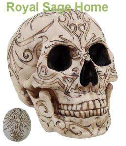 Halloween Tribal Voodoo Tattoo Skull Gothic Table Decor  