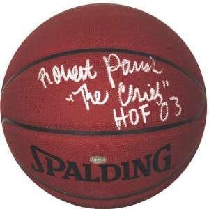 Robert Parish Autographed Basketball  Details The Chief Inscription 