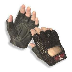 Hatch BR607 Black Leather with Mesh Back 1/2 Finger Mobility Gloves XX 
