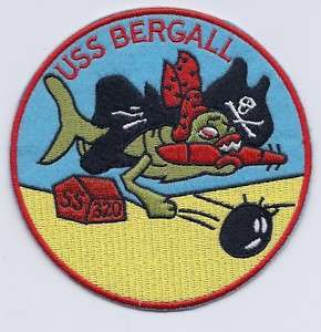 USS Bergall SS 320 Pirate Sub   Submarine Patch c6968  