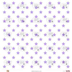   Struck  White Lilac Large Star Pattern 65lb Paper