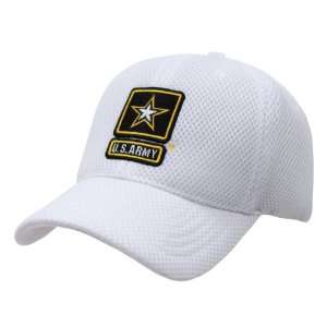  Air Mesh military logo baseball cap Army Cap, White 