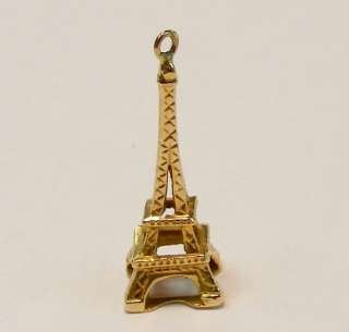 Offered today is this very nice 18K yellow gold Eiffel Tower charm