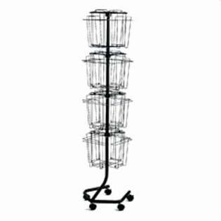   , 15w X 15d X 60h, Charcoal (includes Display Rack And 5 Dual whee