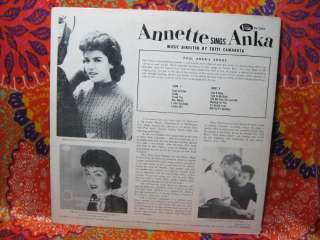 Annette Funicello Sings Paul Anka Walt Disney 1960 TEENER Teen Rock 