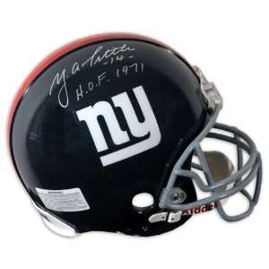 Y.A. Tittle New York Giants Autographed Pro Helmet with 