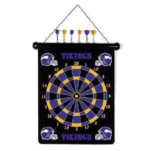 MINNESOTA VIKINGS Magnetic DART BOARD SET with 6 Darts (15 wide and 
