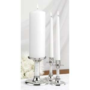 Glittering Beads Wedding Unity Candle Holder Stands  
