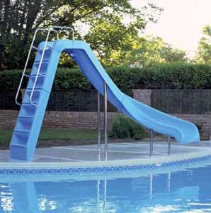   Ride WRS CRB SS Inground Swimming Pool Slides   Right Curve   Blue