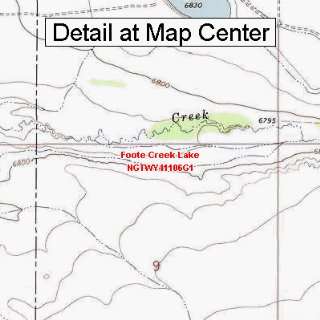  USGS Topographic Quadrangle Map   Foote Creek Lake 