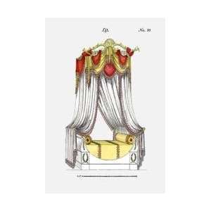  French Empire Bed No 10 24x36 Giclee
