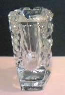 Toothpick Holder Pressed Glass Corset Shape Diamonds  