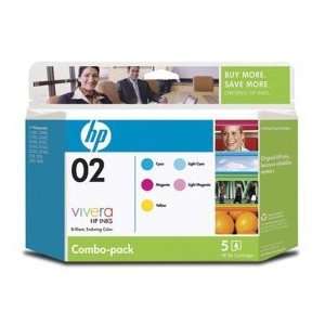  Genuine HP 02 color ink Cartridges Combo Pack (pack)+ 100 
