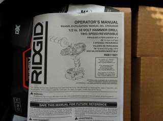 Ridgid R8611501K Cordless Hammer Drill Charger Battery  