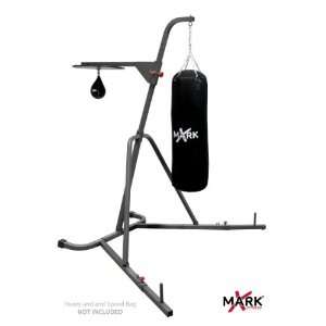 XMark Fitness Deluxe Heavy Bag Stand with Adjustable Speed Bag 