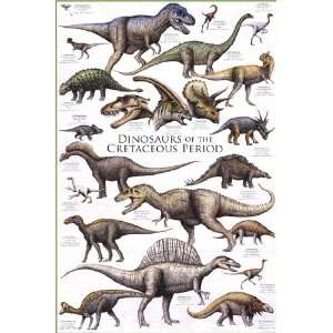  Dinosaurs   Cretaceous Period by Anonymous Anonymous 24x36 