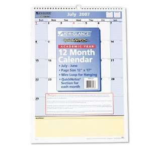  AAGPM5328   QuickNotes Brand Monthly Wall Calendar Office 