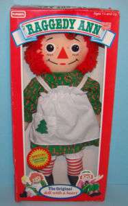 Raggedy Ann Christmas Doll 1988 Playskool 17 inch NRFB  