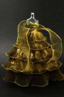 D2430 BN Gold Handmade Evening Dress for Barbie FR  