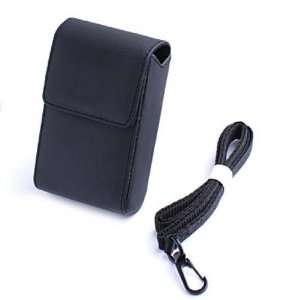   Black Faux Leather Case Cover for Nikon CoolPix Cameras Electronics