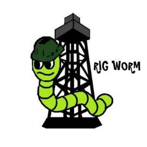  Rig Worm Hard Hat Sticker 