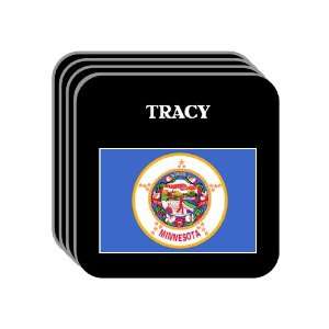 US State Flag   TRACY, Minnesota (MN) Set of 4 Mini Mousepad Coasters