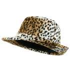 e4Hats Furry Animal Print Sequin Fedora Hat   Leopard