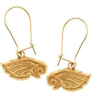    14k Yellow Gold Philadelphia Eagles NFL Logo Earrings Jewelry