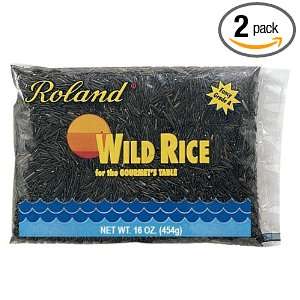 Roland Fancy Grade A Wild Rice, 16 Ounce Packages (Pack of 2)  