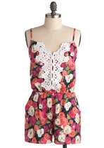 Factory Flowers Romper  Mod Retro Vintage Rompers  ModCloth