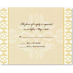  Butter Scroll Wedding Reply Cards