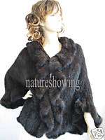 MINK FUR STOLE WITH SLEEVES / scarf / shawl/ cape  