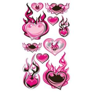   Dimensional Stickers my Hearts On Fire 3 Pack 