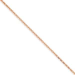    20 Inch 14k Gold Rose Gold 1.4mm Cable Chain Necklace Jewelry