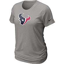 Nike Houston Texans Womens Legend Logo Grey Dri FIT T Shirt    