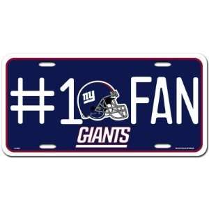 New York Giants License Plate   #1 Fan
