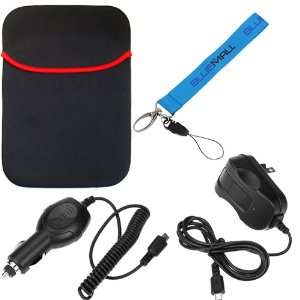 GTMax 7 inches Neoprene Case + Micro USB Travel Charger + Micro USB 