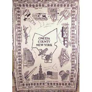 Oneida County New York Throw Blanket 