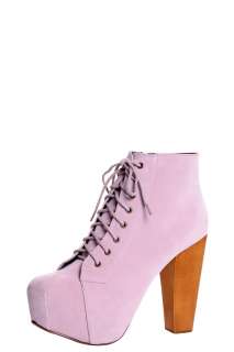  Sale  Footwear  Perry Lilac Suedette Lace Up Platform 