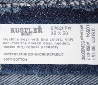 Rustler sz 30 x 30 Mens Blue Jeans Denim Pants BA56  