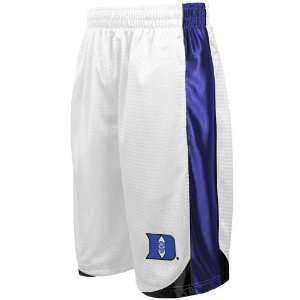    Duke Blue Devils White Vector Workout Shorts