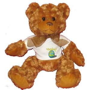  Sculpting Rock My World Plush Teddy Bear with WHITE T 