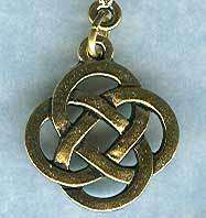 Gold Metal Charms   Celtic Knot Pendant  