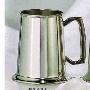  Pewter Tankard Mirror Finish with Glass Bottom