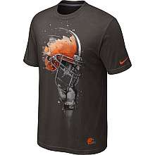 Nike Cleveland Browns Tri blend Helmet T Shirt   
