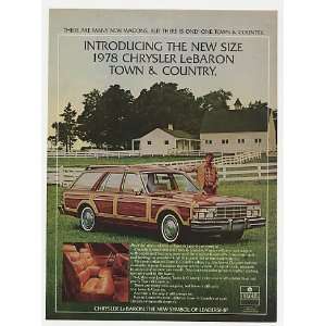  1978 Chrysler LeBaron Town & Country Wagon Print Ad (25000 