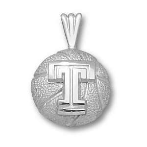 Temple Basketball 1/2in Pendant Sterling Silver