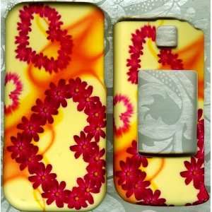   Flower rubberized Samsung Alias 2 U750 verizon phone case hard cover